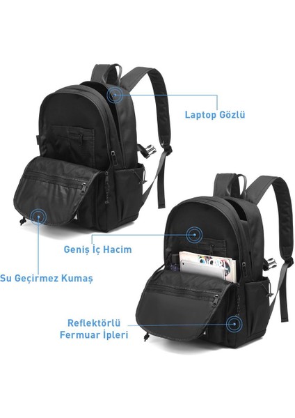 Sırt Çantası Okul Boyu Laptop Gözlü 3156 indirimleri