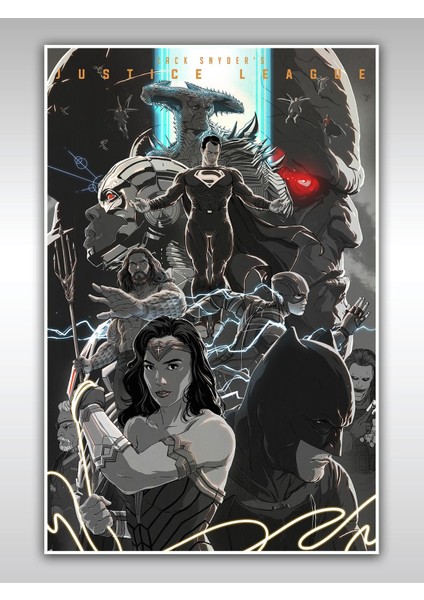 Adalet Birliği Poster 40X60CM Justice League Afiş - Kalın Poster Kağıdı Dijital Baskı