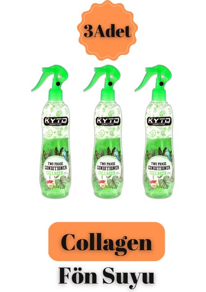 Etkili Çift Fazlı Fön Suyu 400 ml - 3 Adet