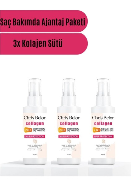 2 In 1 Saç Bakım Sütü - Saç Parfümü 3 Adet