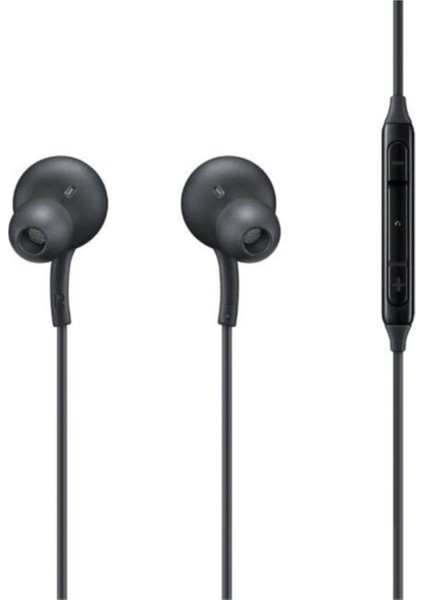 Huawei Mate 20 Pro Uyumlu Mikrofonlu Kulakiçi Type-C Kulaklık Siyah Renk