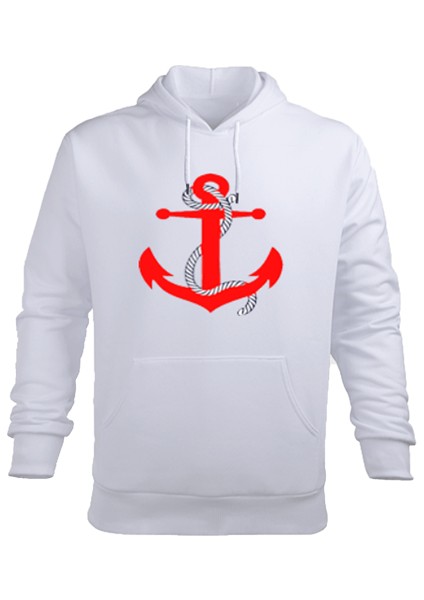Erkek Kapüşonlu Sweatshirt, Gemi Çapası