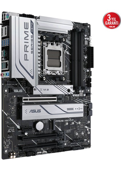 Prıme X670-P-Csm Amd X670 Am5 Ddr5 6400 Dp Hdmı 3X M2 Usb3.2 Aura Rgb 2.5Gbit Lan Atx (Prıme X670-P-Csm) Anakart