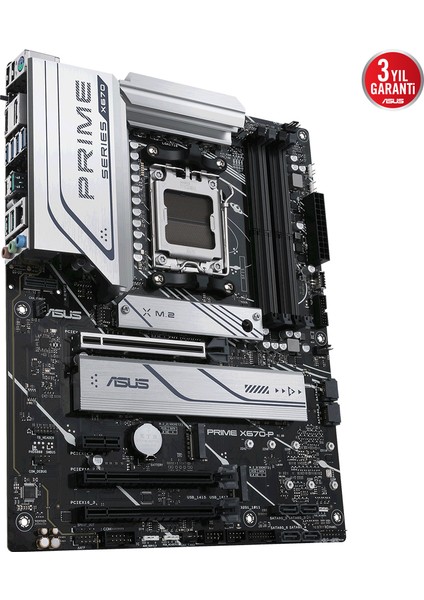 Prıme X670-P-Csm Amd X670 Am5 Ddr5 6400 Dp Hdmı 3X M2 Usb3.2 Aura Rgb 2.5Gbit Lan Atx (Prıme X670-P-Csm) Anakart