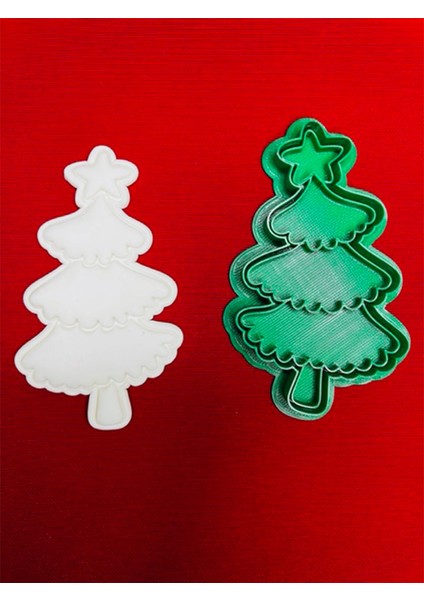 Yıl Başı Çam Ağaç Kurabiye Kalıbı ve Hamur Şekillendirici PREMİUM10 cm modelleri