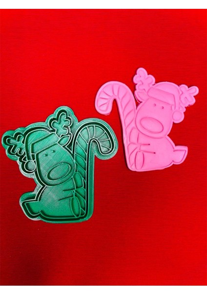 Yıl Başı Geyik Kurabiye Kalıbı ve Hamur Şekillendirici Premium 10CM