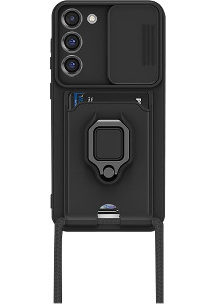 Samsung Galaxy S23 Plus Kılıf Ipli Lens Sürgülü Yüzüklü Kartvizitli Silikon Zuma fiyatları