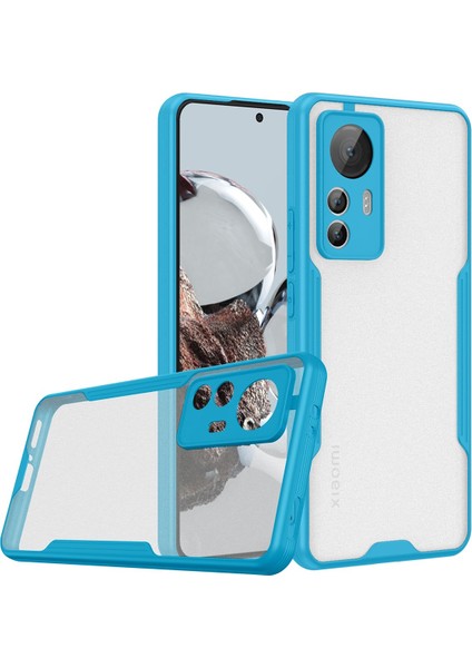 Xiaomi Mi 12T Pro Kılıf Kamera Korumalı Arkası Mat Platin Silikon