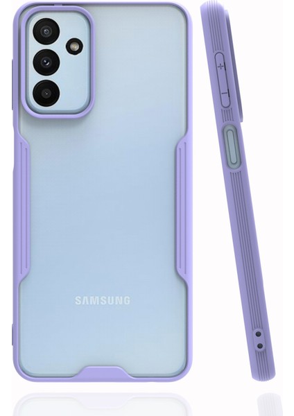 Samsung Galaxy A04S Kılıf Kamera Korumalı Arkası Mat Platin Silikon