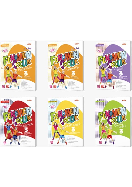Fenomen Çocuk 3. Sınıf Türkçe Matematik Fen Hayat Bilgisi Okuma Vadisi Seti 6 Kitap fiyatları