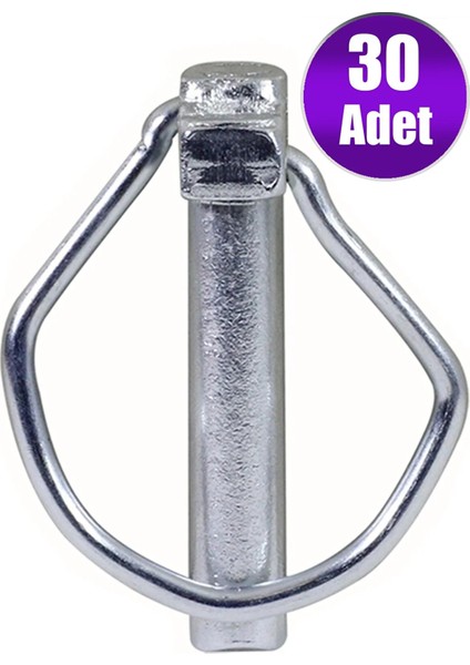 30 Adet Çelik Traktör Pimi Saplama Yaylı Pim Kaliteli Çelik 6-8-10 mm