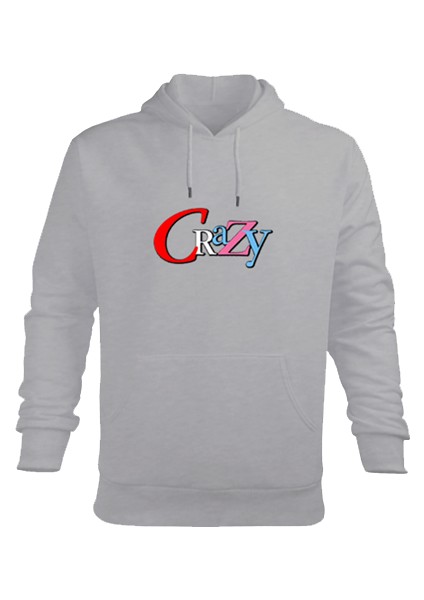 Erkek Kapüşonlu Sweatshirt, Crazy