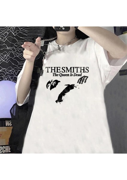 The Smiths Beyaz Oversize T-Shirt