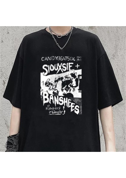 Siouxsie Banshees Siyah Oversize T-Shirt