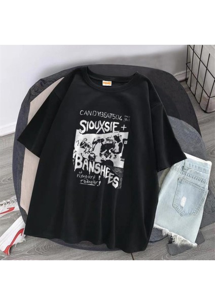 Siouxsie Banshees Siyah Oversize T-Shirt fiyatları