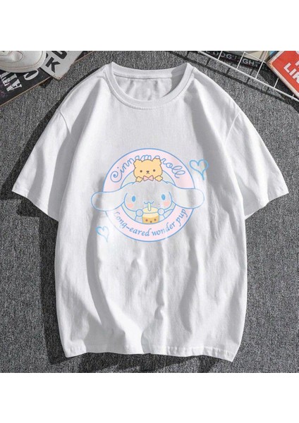 Cinnamoroll & Bear Beyaz Oversize T-Shirt fiyatları
