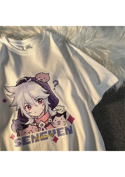 Girl Seneven Beyaz Oversize T-Shirt