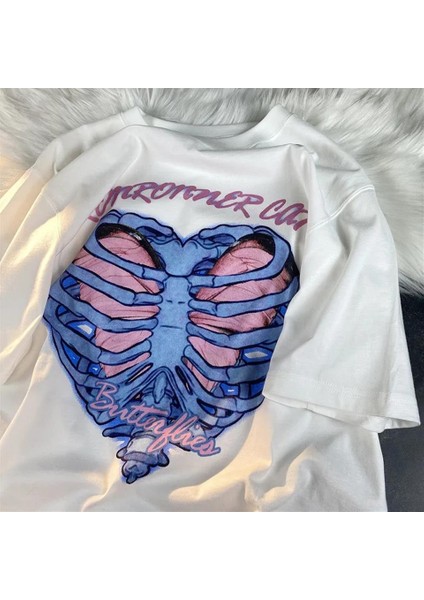 Ronronner Cat Rib Beyaz Oversize T-Shirt fiyatları