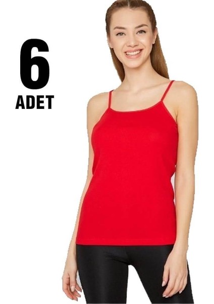 Kadın 6'lı Ribana Ip Askılı Atlet