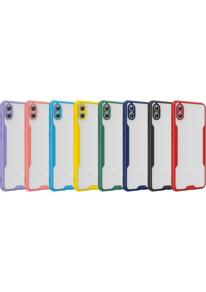 Samsung Galaxy A04 Kılıf Kamera Korumalı Arkası Mat Platin Silikon modelleri