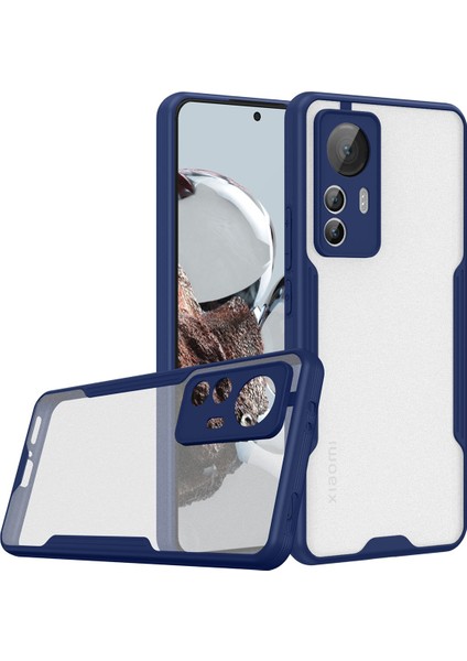 Xiaomi Mi 12T Pro Kılıf Kamera Korumalı Arkası Mat Platin Silikon