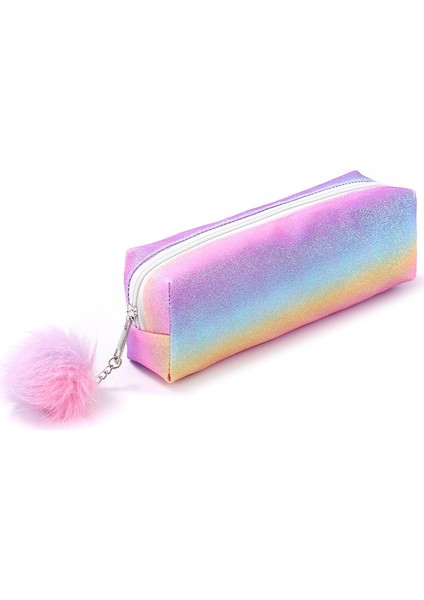 Gökkuşağı Glitter Kalem Çantası Parlayan Kalem Çantası (Yurt Dışından)