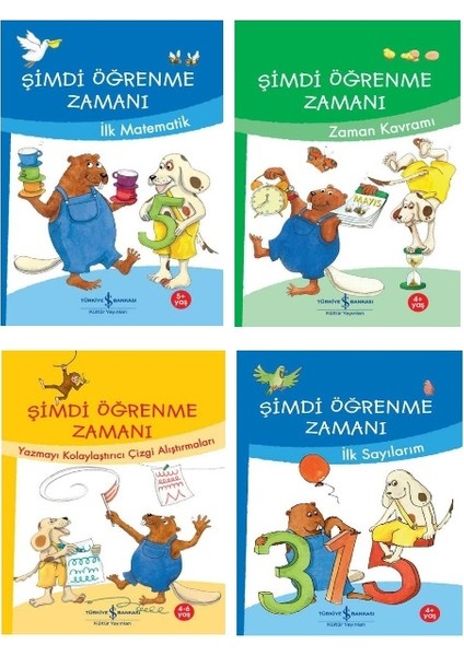 Şimdi Öğrenme Zamanı / Ilk Matematik - Yazmayı Kolaylaştırıcı Çizgi Alıştırmaları - 4 Kitap Set