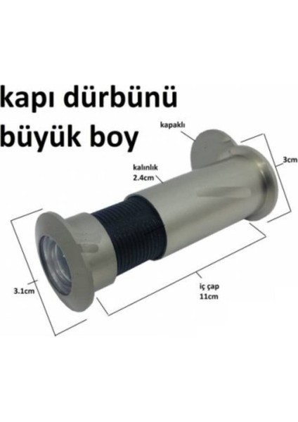 Kapaklı Kapı Dürbünü Çelik Kapı 60-90 mm Ayarlanabilir Dürbün Delik çapı: 25mm