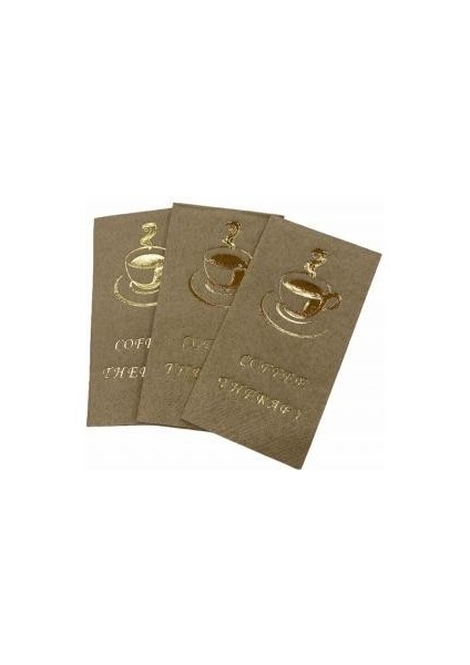Gold Yaldızlı Kraft Coffee Therapy Peçete 6X12 cm