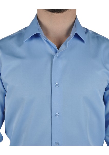 Slim Fit Saten Erkek Gömleği
