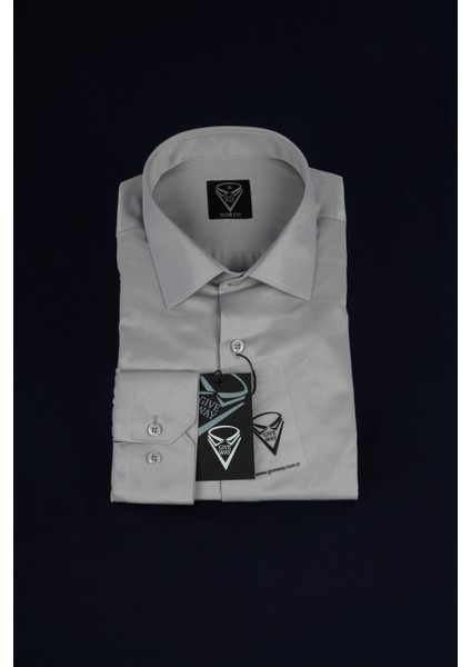 Slim Fit Saten Erkek Gömleği