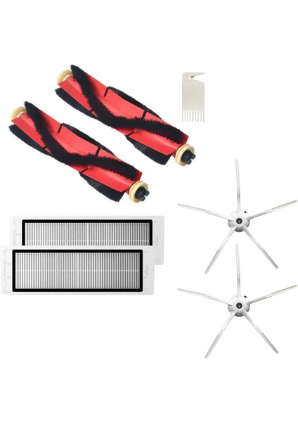 S5 Max S5 S4 Max S6 Maxv S6 S6 Pure Roborock Modelleri Uyumlu Ana Fırça-Filtre-Yan Fırça Seti