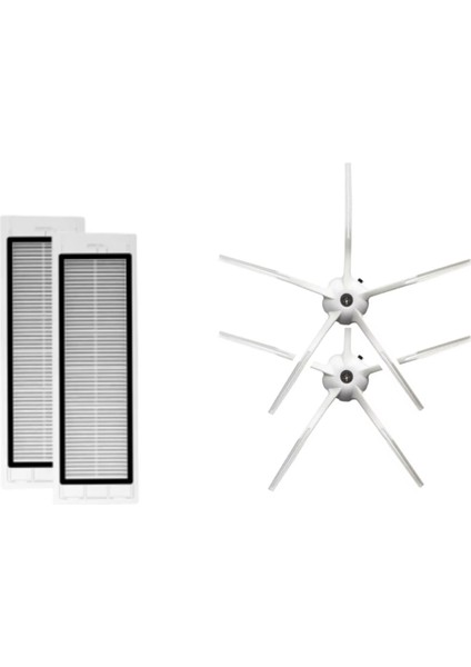 S5 Max S5 S4 Max S6 Maxv S6 S6 Pure Roborock Modelleri Uyumlu Filtre-Yan Fırça Seti