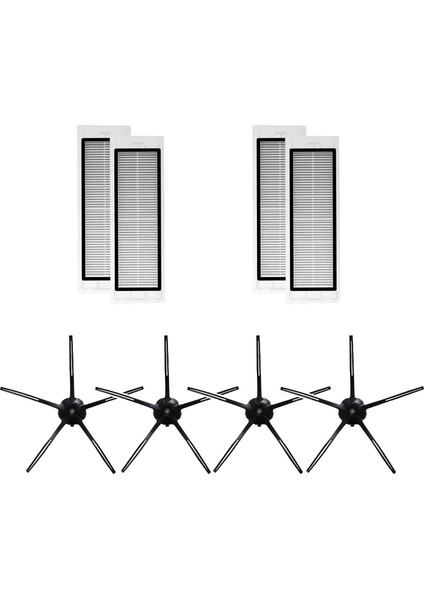 S5 Max S5 S4 Max S6 Maxv S6 S6 Pure Roborock Modelleri Uyumlu Filtre-Yan Fırça Seti