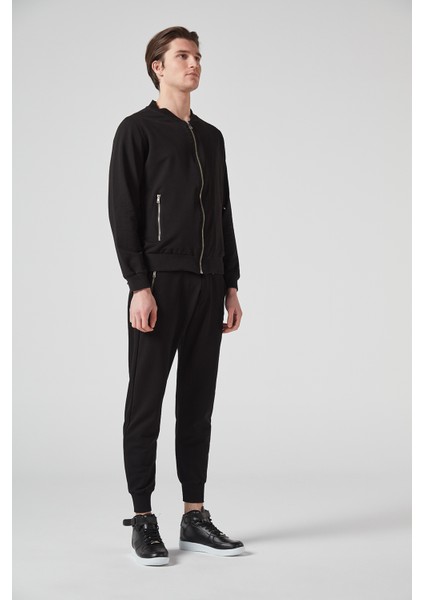 Erkek Sweatshirt, Iki Iplik Siyah Kumaş modelleri