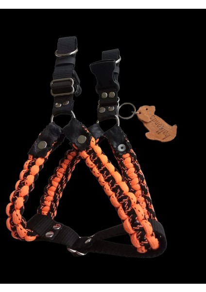 Köpek göğüs tasması küçük ırk hakiki deri kapamalı paracort örgü göğüs ölçüsü:25-60cm ayarlamalı dog harness GT2-11 fiyatları
