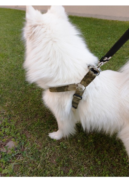 Köpek göğüs tasması orta ve büyük ırk kamuflaj destekli kumaş genişlik:3cm göğüs ölçüsü:55-95cm ayarlamalı dog harness GT4-7