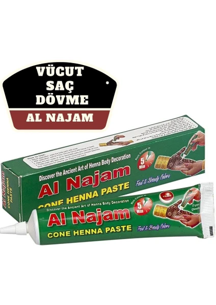 Al Najam Siyah Vücut Saç Dövme Hint Kınası 716385