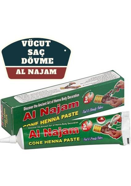 Al Najam Kırmızı Vücut Saç Dövme Hint Kınası 716386