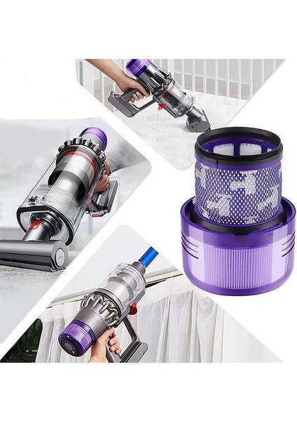 Polham Dyson V11, V15 Yüksek Verimli Partikül Tutucu Hepa Filtre, Yıkanabilir Dyson Hepa Filtre