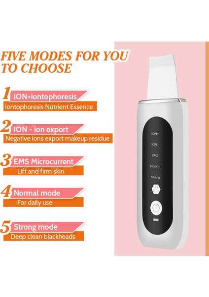 Ultrasonik Cilt Yıkayıcı Soyma Siyah Nokta Sökücü Yüz Kaldırma Derin Yüz Temizleme Iyon Ance Gözenek Temizleyici Yüz Kürek Temizleyici (Yurt Dışından) indirimleri