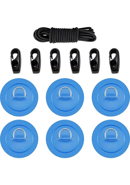 D Pad Patch Kayak Bungee Şok Kablosu Kürek Salkını Sal Kıvrısı Mavi (Yurt Dışından)