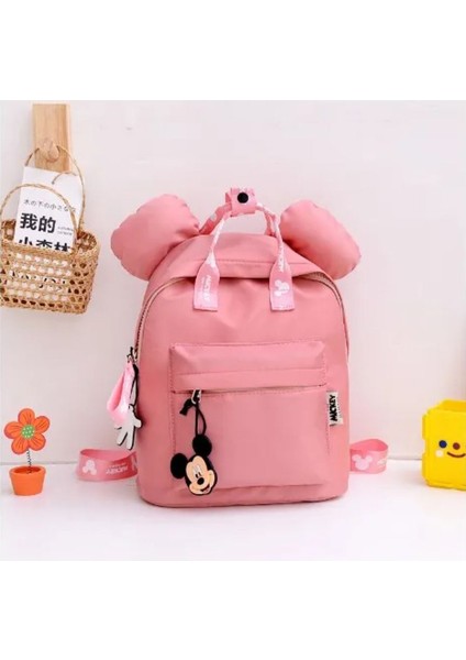 Sevimli Mickey Mouse Çocuk Sırt Çantası - Pembe (Yurt Dışından)