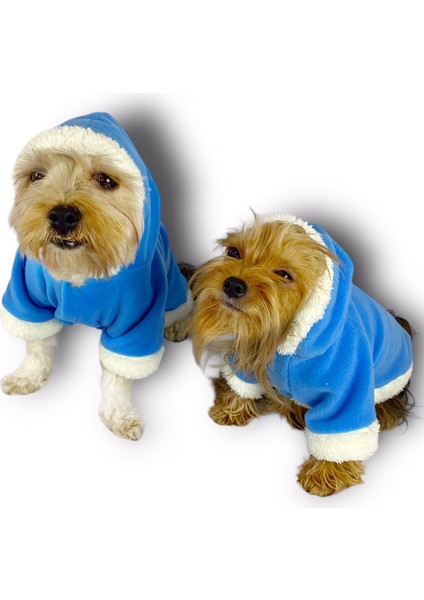 Blue Furry Kapşonlu Ceket Sweat By Kemique Köpek Kazağı indirimleri