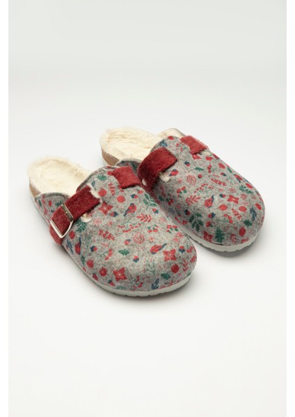 Gri Flora Red Belt Terlik fiyatları