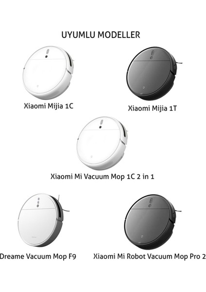 Xiaomi Vacuum Mop Pro 2+ 3D Dreame F9 Uyumlu 2 Adet Yan Fırça