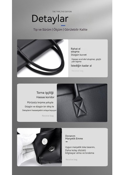 Yeni Basit Moda Dizüstü Bilgisayar Evrak Çantası (Yurt Dışından)