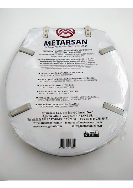 Süngerli / Yumuşak Klozet Kapağı / Metarsan