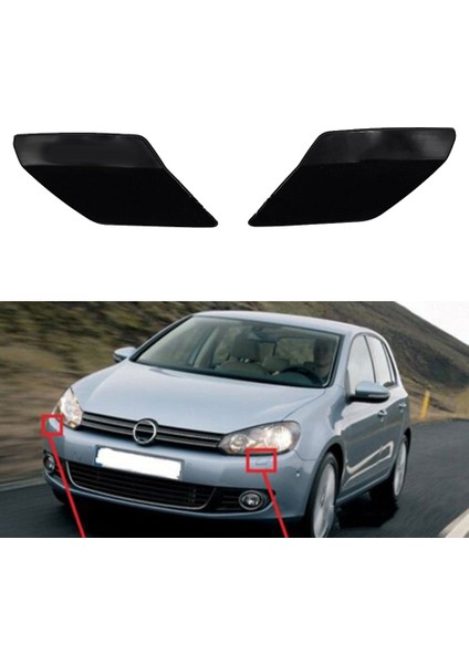 Adet Sol + Sağ Ön Tampon Far Yıkama Nozulu Jet Kapatma Kapakları Golf Vı 6 Için Mk6 5K0955109C 5K0955110C Hiçbir Boya (Yurt Dışından)