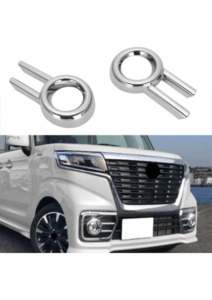 Adet/takım Plastik Araba Ön Kafa Sis Işık Krom Kapak Trim Çerçeve Çerçeve Garnitür Suzuki Spacia Için Özel MK53S (Yurt Dışından)